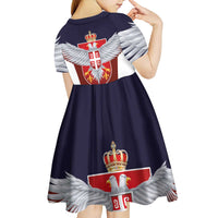 Serbia Kid Short Sleeve Dress Double Headed Eage Emblem Sporty - Wonder Print Shop