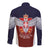 Serbia Long Sleeve Button Shirt Double Headed Eage Emblem Sporty - Wonder Print Shop