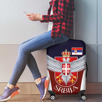 Serbia Luggage Cover Double Headed Eage Emblem Sporty - Wonder Print Shop