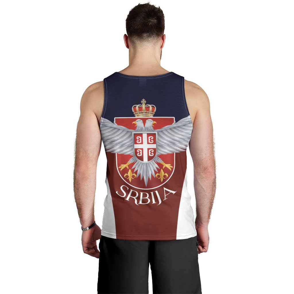 Serbia Men Tank Top Double Headed Eage Emblem Sporty - Wonder Print Shop