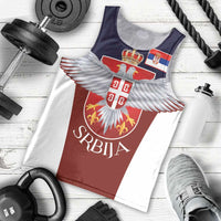 Serbia Men Tank Top Double Headed Eage Emblem Sporty - Wonder Print Shop