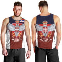 Serbia Men Tank Top Double Headed Eage Emblem Sporty - Wonder Print Shop