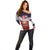Serbia Off Shoulder Sweater Double Headed Eage Emblem Sporty - Wonder Print Shop