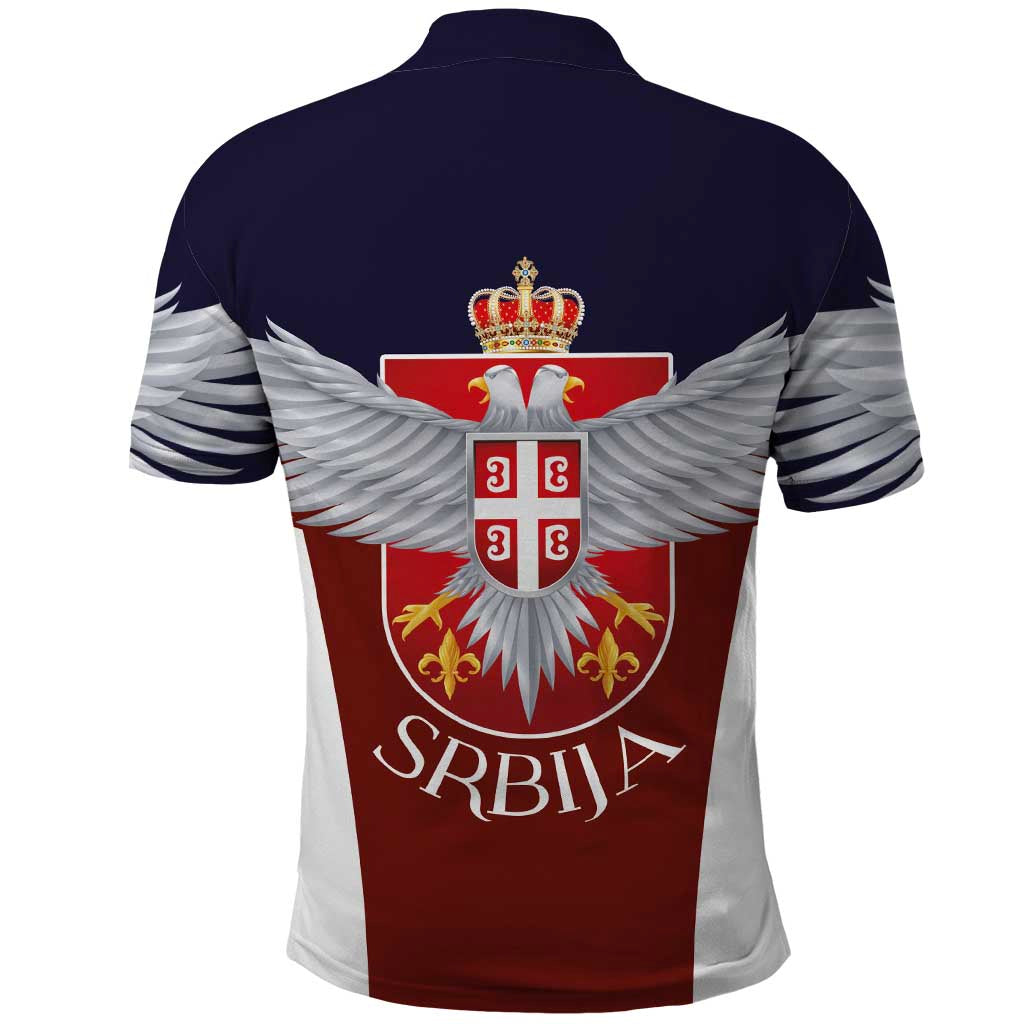 Serbia Polo Shirt Double Headed Eage Emblem Sporty - Wonder Print Shop