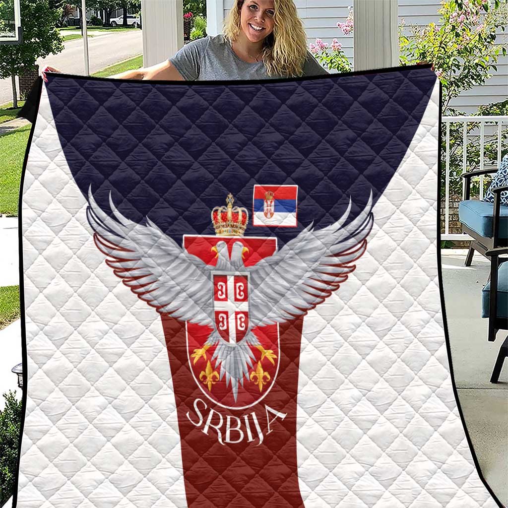 Serbia Quilt Double Headed Eage Emblem Sporty - Wonder Print Shop