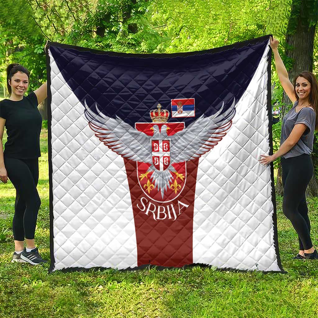 Serbia Quilt Double Headed Eage Emblem Sporty - Wonder Print Shop