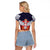 Serbia Raglan Cropped T Shirt Double Headed Eage Emblem Sporty - Wonder Print Shop
