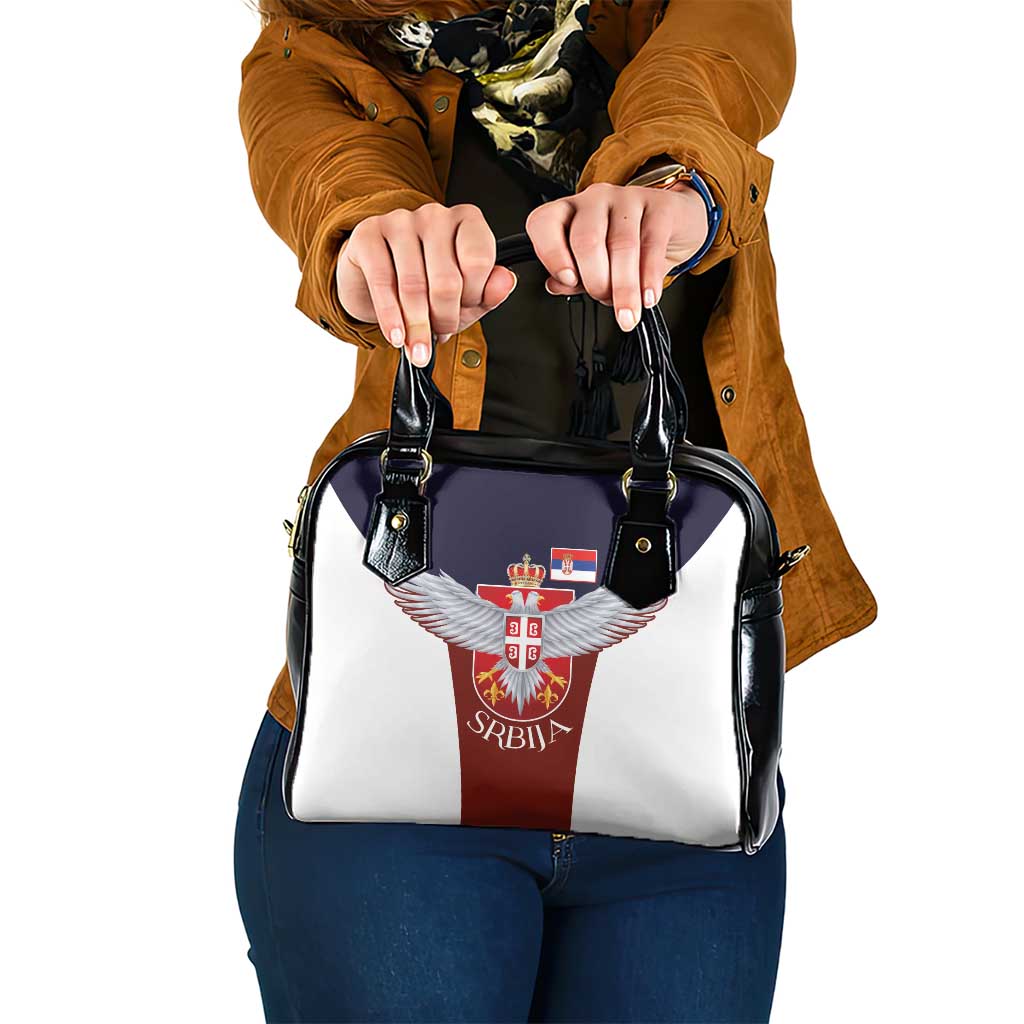 Serbia Shoulder Handbag Double Headed Eage Emblem Sporty - Wonder Print Shop