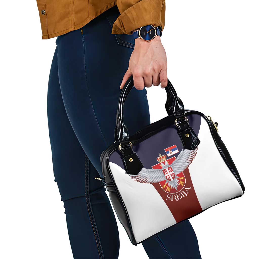 Serbia Shoulder Handbag Double Headed Eage Emblem Sporty - Wonder Print Shop
