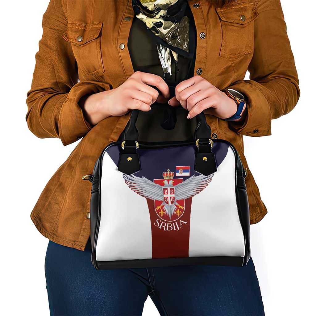 Serbia Shoulder Handbag Double Headed Eage Emblem Sporty - Wonder Print Shop