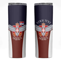 Serbia Skinny Tumbler Double Headed Eage Emblem Sporty - Wonder Print Shop