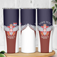 Serbia Skinny Tumbler Double Headed Eage Emblem Sporty - Wonder Print Shop
