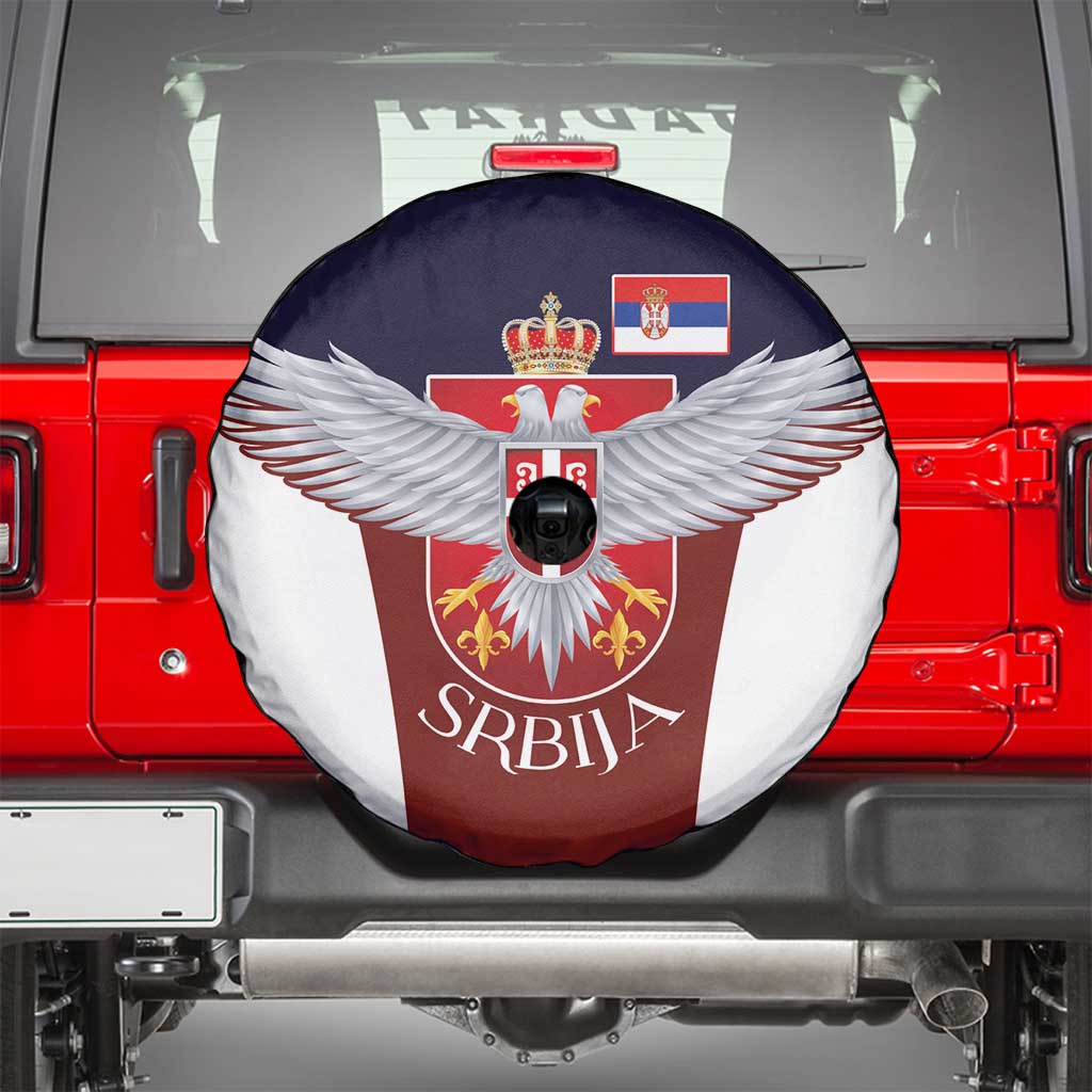 Serbia Spare Tire Cover Double Headed Eage Emblem Sporty - Wonder Print Shop