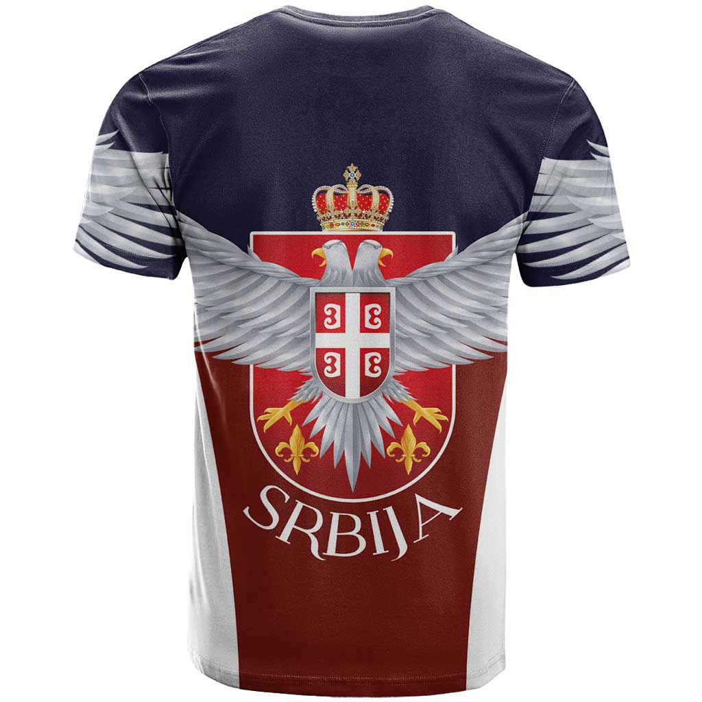 Serbia T Shirt Double Headed Eage Emblem Sporty - Wonder Print Shop