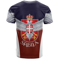 Serbia T Shirt Double Headed Eage Emblem Sporty - Wonder Print Shop