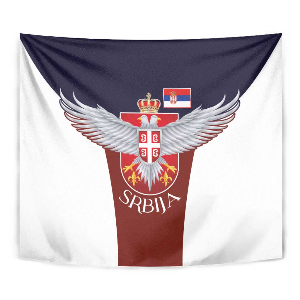 Serbia Tapestry Double Headed Eage Emblem Sporty - Wonder Print Shop