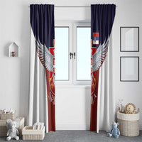 Serbia Window Curtain Double Headed Eage Emblem Sporty - Wonder Print Shop