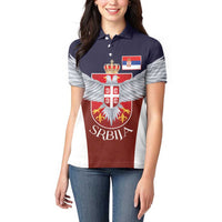 Serbia Women Polo Shirt Double Headed Eage Emblem Sporty - Wonder Print Shop