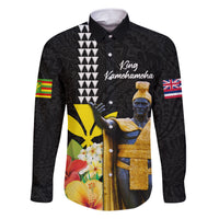Hawaii King Kamehameha Day Family Matching Short Sleeve Bodycon Dress and Hawaiian Shirt Kanaka Maoli Hibiscus Flower and Kakau Pattern - Wonder Print Shop