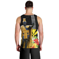Hawaii King Kamehameha Day Men Tank Top Kanaka Maoli Hibiscus Flower and Kakau Pattern - Wonder Print Shop