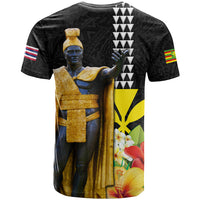Hawaii King Kamehameha Day T Shirt Kanaka Maoli Hibiscus Flower and Kakau Pattern - Wonder Print Shop