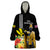 Hawaii King Kamehameha Day Wearable Blanket Hoodie Kanaka Maoli Hibiscus Flower and Kakau Pattern - Wonder Print Shop