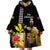 Hawaii King Kamehameha Day Wearable Blanket Hoodie Kanaka Maoli Hibiscus Flower and Kakau Pattern - Wonder Print Shop