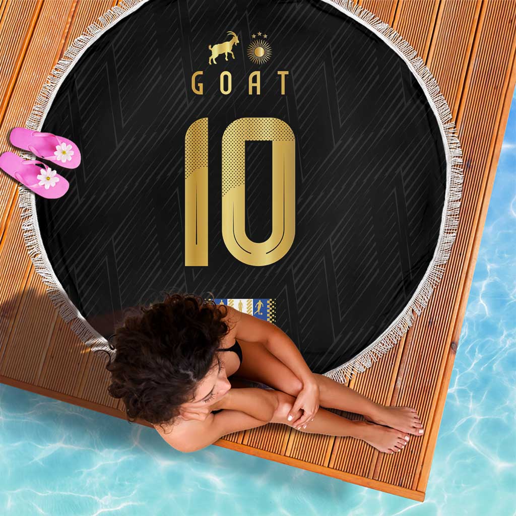 Argentina Football Beach Blanket GOAT-Pride of La Albiceleste