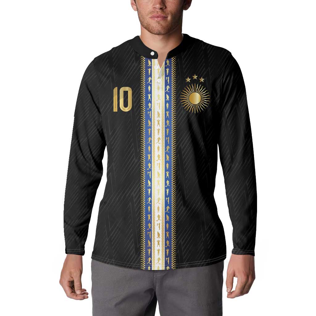 Argentina Football Button Sweatshirt GOAT-Pride of La Albiceleste