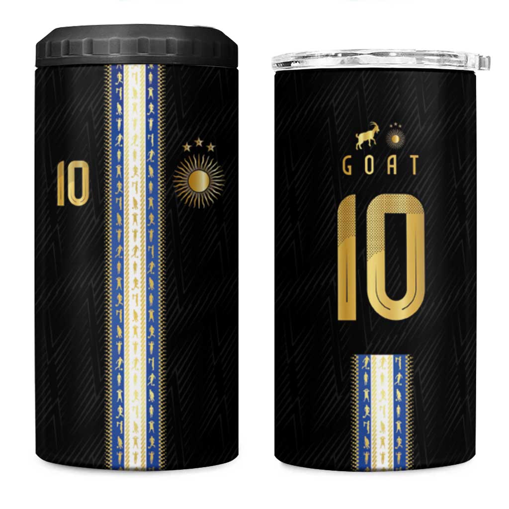 Argentina Football 4 in 1 Can Cooler Tumbler GOAT-Pride of La Albiceleste