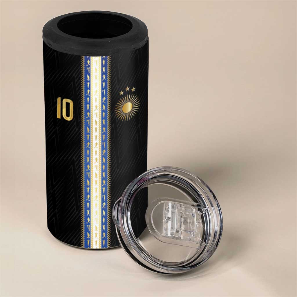 Argentina Football 4 in 1 Can Cooler Tumbler GOAT-Pride of La Albiceleste