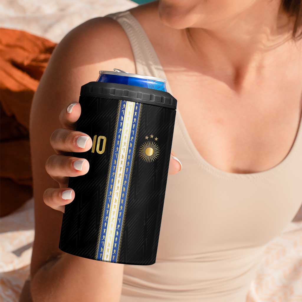 Argentina Football 4 in 1 Can Cooler Tumbler GOAT-Pride of La Albiceleste