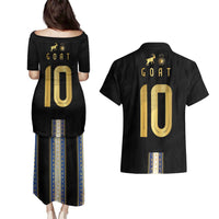 Argentina Football Couples Matching Puletasi and Hawaiian Shirt GOAT-Pride of La Albiceleste