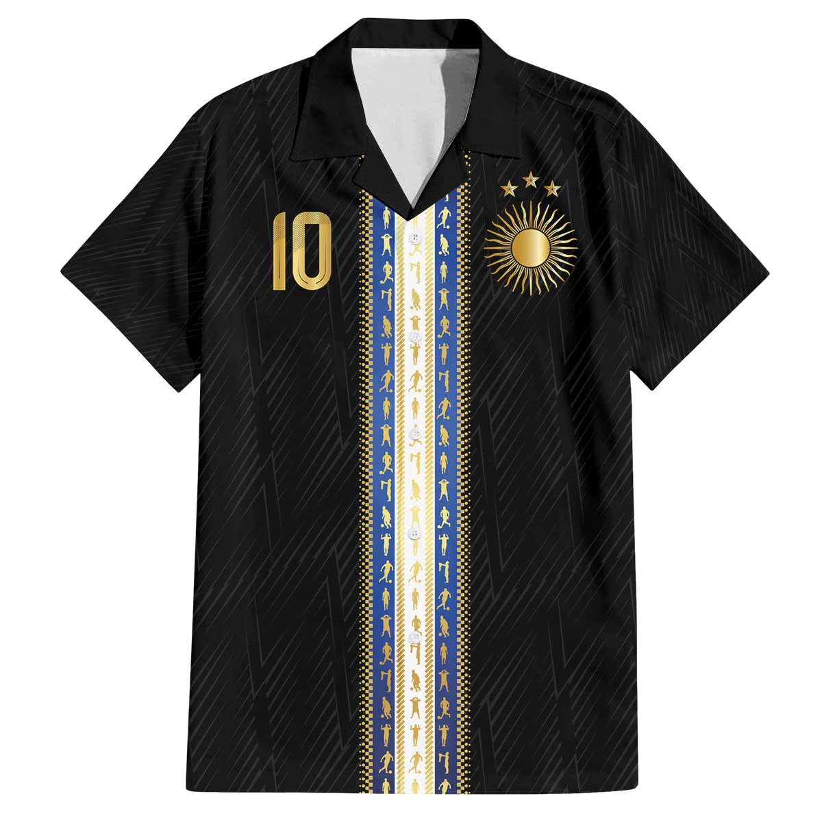 Argentina Football Family Matching Off The Shoulder Long Sleeve Dress and Hawaiian Shirt GOAT-Pride of La Albiceleste