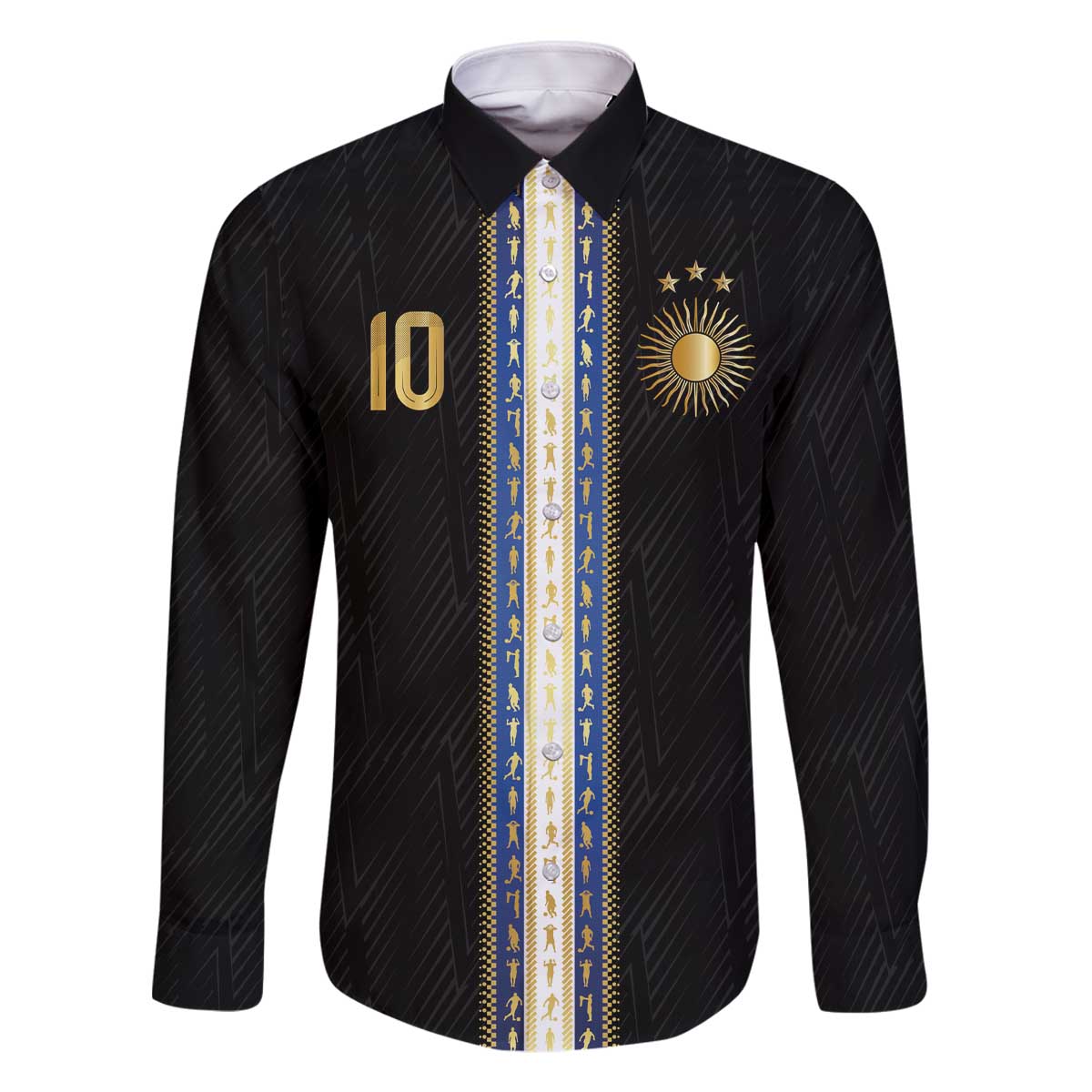 Argentina Football Family Matching Off The Shoulder Long Sleeve Dress and Hawaiian Shirt GOAT-Pride of La Albiceleste