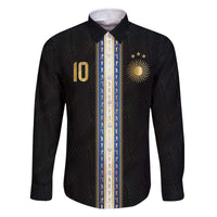 Argentina Football Family Matching Off The Shoulder Long Sleeve Dress and Hawaiian Shirt GOAT-Pride of La Albiceleste