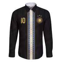 Argentina Football Family Matching Off Shoulder Maxi Dress and Hawaiian Shirt GOAT-Pride of La Albiceleste