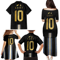 Argentina Football Family Matching Puletasi and Hawaiian Shirt GOAT-Pride of La Albiceleste