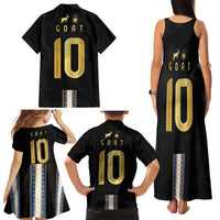 Argentina Football Family Matching Tank Maxi Dress and Hawaiian Shirt GOAT-Pride of La Albiceleste
