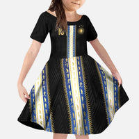 Argentina Football Kid Short Sleeve Dress GOAT-Pride of La Albiceleste