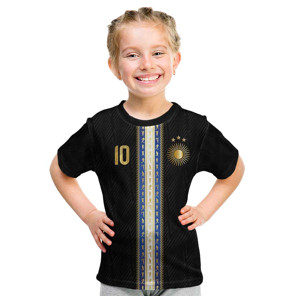 Argentina Football Kid T Shirt GOAT-Pride of La Albiceleste