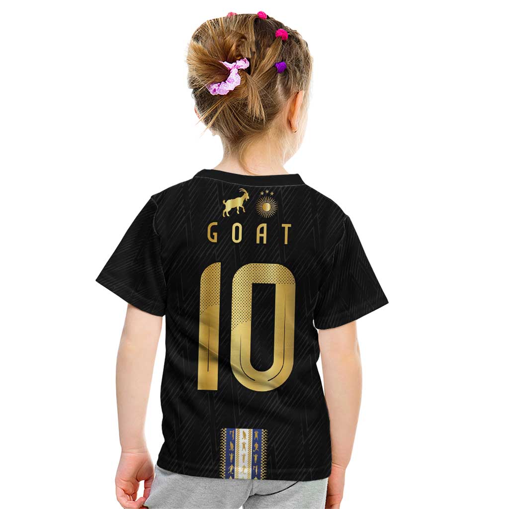 Argentina Football Kid T Shirt GOAT-Pride of La Albiceleste