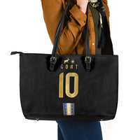 Argentina Football Leather Tote Bag GOAT-Pride of La Albiceleste
