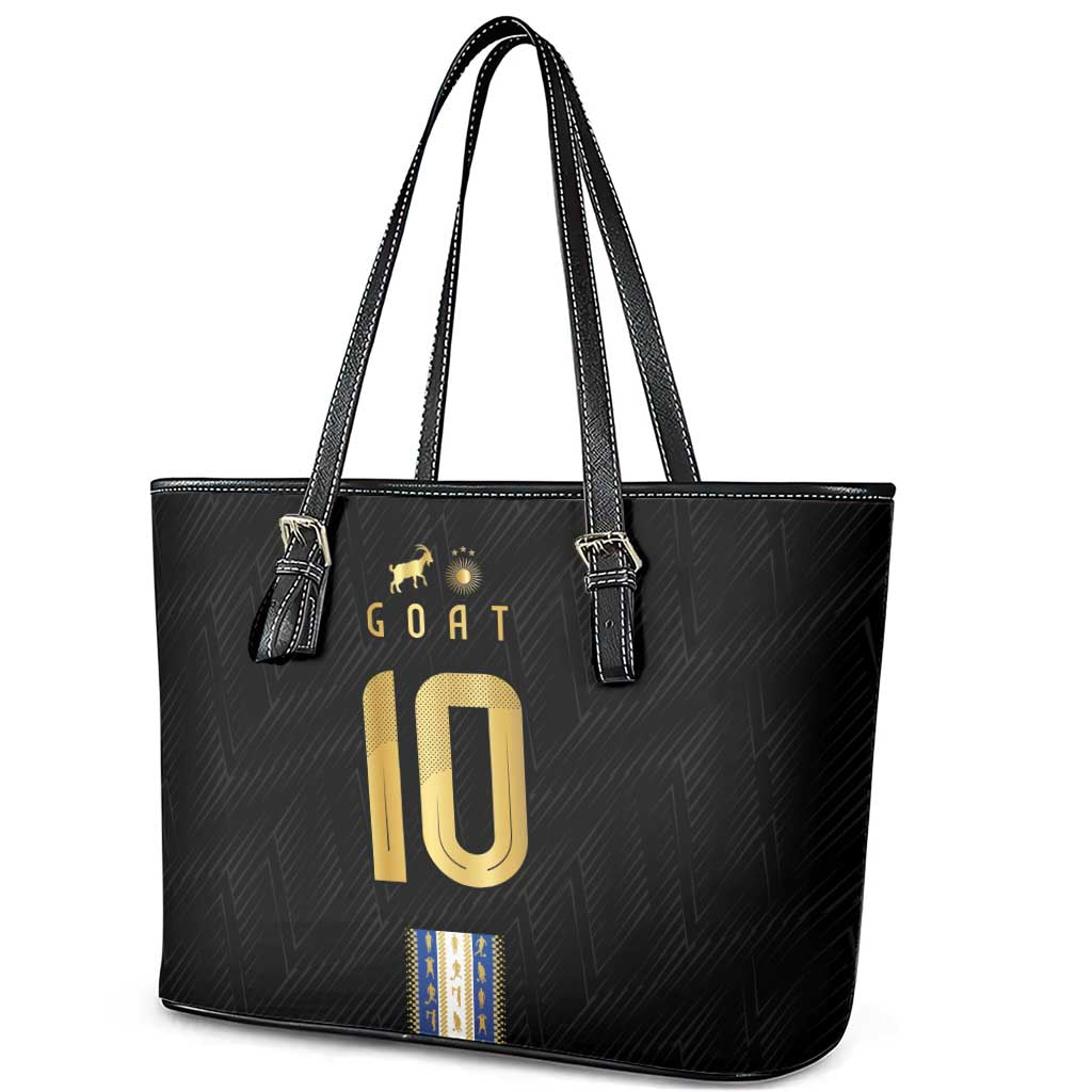 Argentina Football Leather Tote Bag GOAT-Pride of La Albiceleste