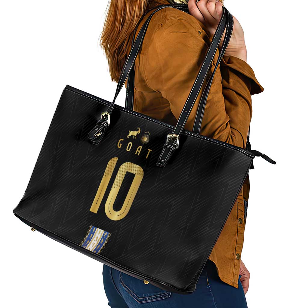 Argentina Football Leather Tote Bag GOAT-Pride of La Albiceleste