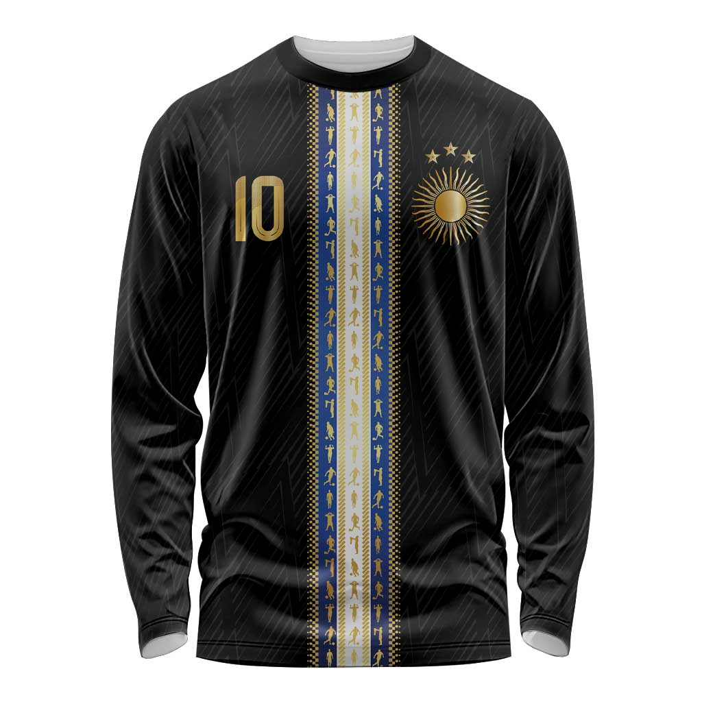 Argentina Football Long Sleeve Shirt GOAT-Pride of La Albiceleste