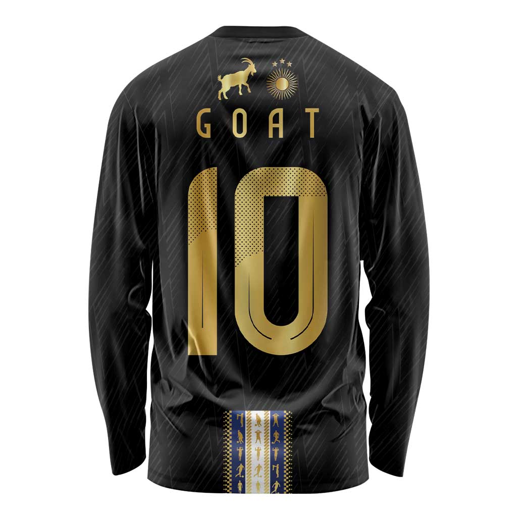 Argentina Football Long Sleeve Shirt GOAT-Pride of La Albiceleste
