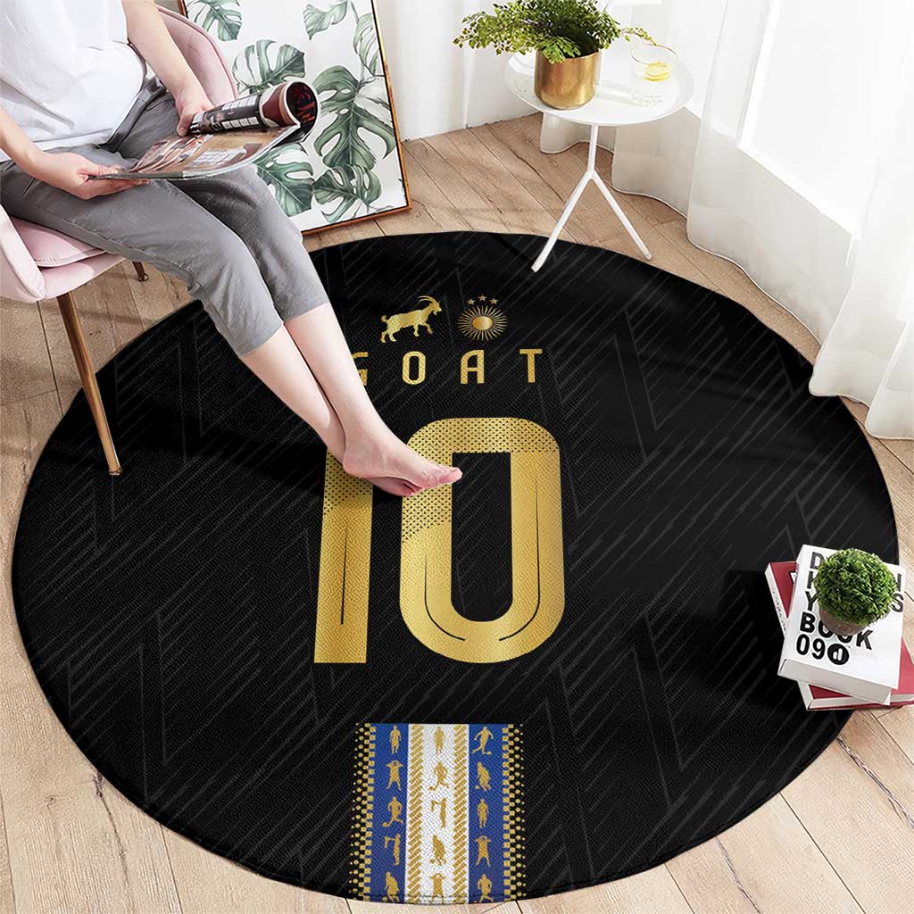 Argentina Football Round Carpet GOAT-Pride of La Albiceleste