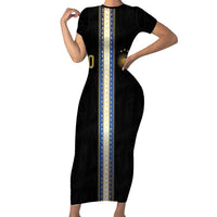 Argentina Football Short Sleeve Bodycon Dress GOAT-Pride of La Albiceleste