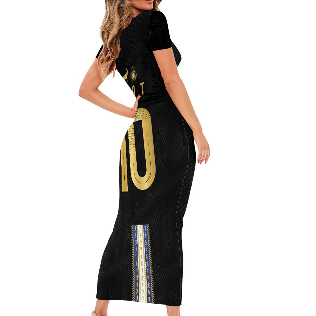 Argentina Football Short Sleeve Bodycon Dress GOAT-Pride of La Albiceleste